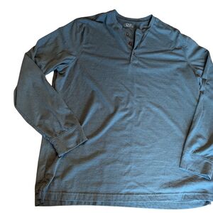EUC Croft & Barrow Mens XXL Teal Extra Soft Classic Fit Long Sleeve Henley